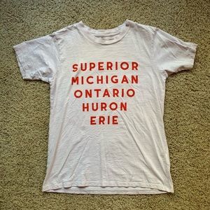 J. Crew Great Lakes Graphic Tee Lavender